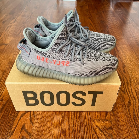 YEEZY 350 V2 GREY/BORANGE size 6 - Picture 3 of 7